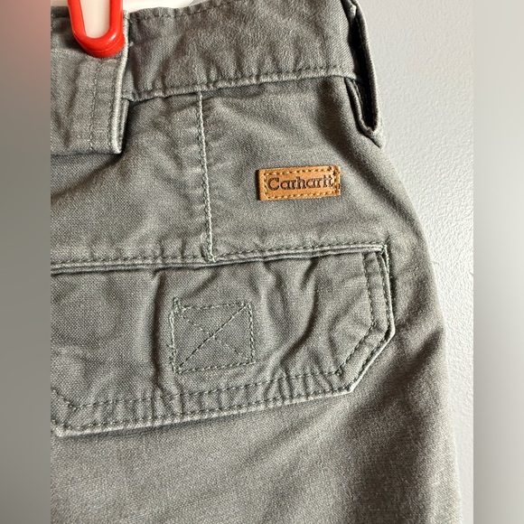 Carhartt Men's Khaki Green/Gray Cargo Shorts 100% Cotton Sz 44 - Picture 6 of 6